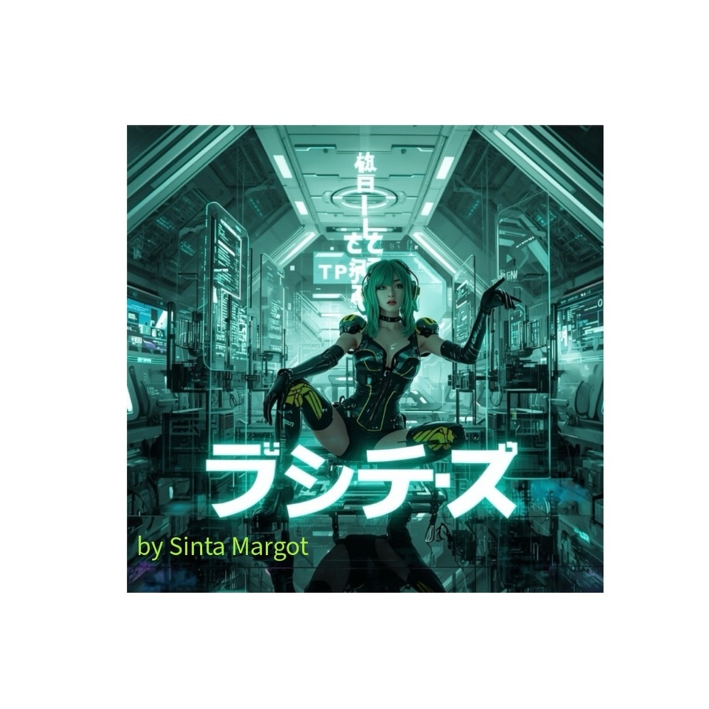HANDCRAFTED digital art print Futuristic anime like characters with Neon Accents